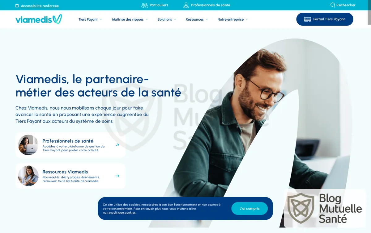 Capture : Viamedis | La garantie de paiement du Tiers Payant